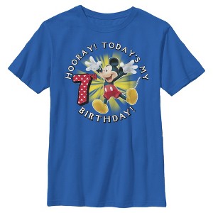 Boy's Mickey & Friends Hooray It's My 7th Birthday T-Shirt - 1 of 4