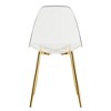 Anybear Modern Simple Transparent Plastic Dining Chair With Metal Legs, Set of 4 - 3 of 4
