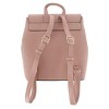 CTM Women's Synthetic Leather Backpack with Buckle Flap - 2 of 3