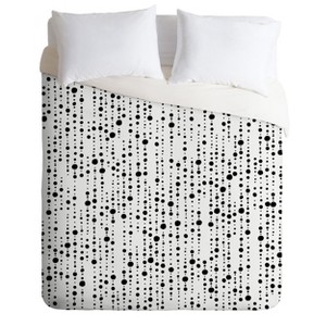 King Khristian A Howell Jump to Conclusions Dots Duvet Set Black - Deny Designs