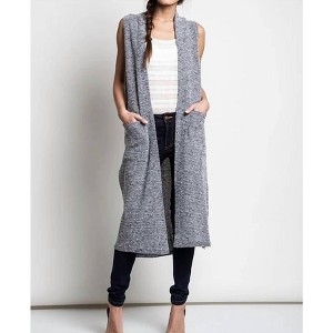 Women's Open Knit Textured Cardigan - KORI - 1 of 2