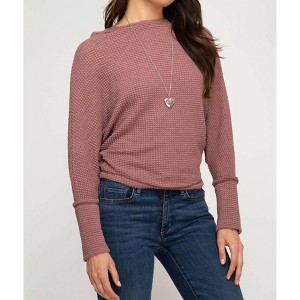 Women's Off shoulder thermal - SHE + SKY - 1 of 4