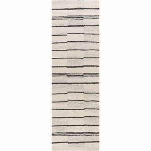 Hauteloom Moorebank Black Striped Wool Rug - 1 of 4
