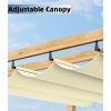 Aluminum Pergola, Outdoor Metal Pergola with Adjustable Canopy, Reinforced Frame Outdoor Shelter for Backyard, Garden and Deck - 4 of 4