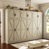 Besiost Farmhouse Kitchen Storage Cabinet with 4 Barn Doors, 71" Tall Kitchen Pantry Cabinet with Shelves - 4 of 4