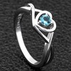 Christine Engagement Ring Promise Heart For Women Silver Cz Ginger Lyne Collection - 3 of 4