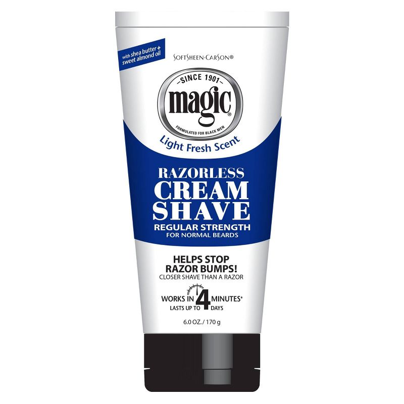 Magic Razorless Shaving Cream for Hair Removal, Normal Beard Maintenance, Depilitory Cream - 6oz, 1 of 7