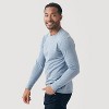 Men's Heather Indigo Long Sleeve Crew Neck Tee - True Classic - 4 of 4