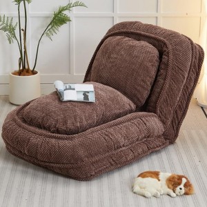 Angel Sar Adjustable Human Dog Bed for Adults, 5 Position Foldable Human Size Dog Bed, Extra Large Cloud Beds for Living Room & Bedroom, Brown - 1 of 4
