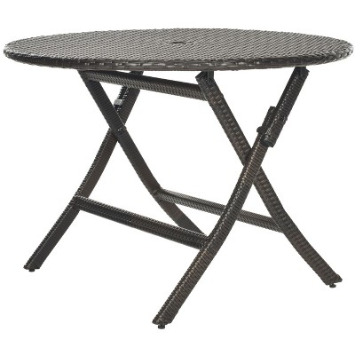 Ellis Brown Round Rattan Folding Patio Table