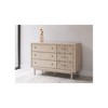 Signature Design by Ashley Birkmore 6-Drawer Dresser, Light Oak Finish with Floral Accents, Tan - 2 of 4