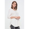 WEST K Women's Nora Ultrasoft V-neck Tunic with Long Sleeves and Front Seam Detail - 3 of 4