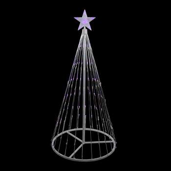 Northlight 4' Purple LED Lighted Show Cone Christmas Tree Outdoor Decor