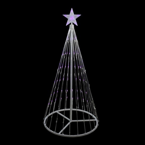 Northlight 4' Purple Led Lighted Show Cone Christmas Tree Outdoor Decor ...