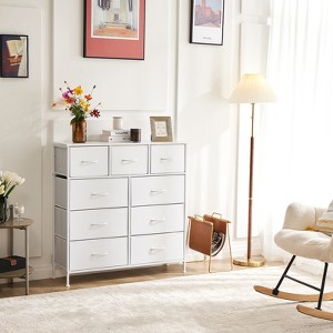 Fontoi Dressers, Tall Dresser with Wood Top, Storage Tower for Bedroom Entryway Hallway, White, 11.8"*39.37"*39.37" - 1 of 4