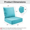 POCASSY 6" Outdoor Cushion Set, 24"x24" Replacement Water Resistant Zippered Cushion for Chairs - 3 of 4