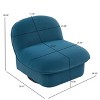 CAVINAS Swivel Accent Chair,Velvet Upholstered Chair with Rotating Metal Base,Sturdy Wood Frame,Pumpkin-Shaped Lounge Chair for Living Room - 3 of 4
