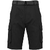 BLU ROCK Men's 3-Pack Cotton Flex Stretch Cargo Shorts With Belt - 4 of 4
