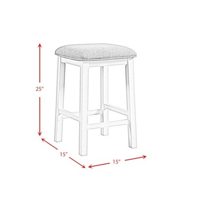 White Multipurpose Bar Table Set with Upholstered Stools