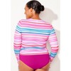 Swimsuits for All Chlorine Resistant Side-Tie Long Sleeve Swim Shirt Rash Guard (Plus Sizes Available) - 3 of 4