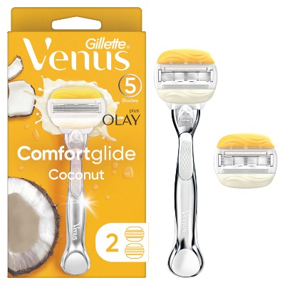 Venus Comfortglide with Olay Coconut Women's Razor + 2 Razor Blade Refills