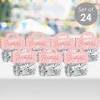 Big Dot of Happiness Pink Rose Gold Birthday DIY Happy Birthday Party Clear Goodie Favor Bag Labels Candy Bags with Toppers Set of 24 - 2 of 4