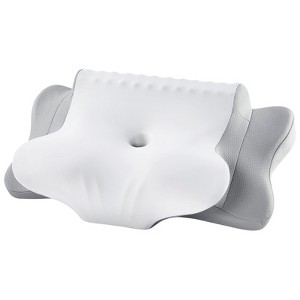 Itopfox Cervical Pillow for Neck Pain Relief - Ergonomic Dual-Sided Orthopedic Pillow with Ice Silk Cover, Memory Foam Contour Support for Side, Back - 1 of 4