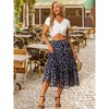 INSPIRE CHIC Women's Floral Elastic Waist Tiered Ruffle Boho Midi Skirts - 2 of 4