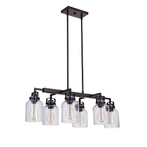 Craftmade Lighting Foxwood 6 - Light Chandelier in  Flat Black/Dark Teak - 1 of 1