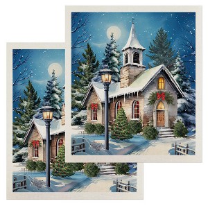 Briarwood Lane Holy Night Swedish Dishcloth (2-pack) - 1 of 4