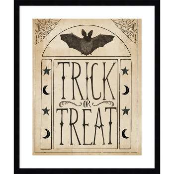 Amanti Art Hocus Pocus IV Stars and Bat by Sara Zieve Miller Wood Framed Wall Art Print 21 in. x 25 in.