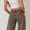 Clotth Women's Y2K Low Rise Baggy Jeans - Loose Fit Vintage Denim Pants with Zipper Fly, Casual Style Wide Leg Pant, Brown - 4 of 4
