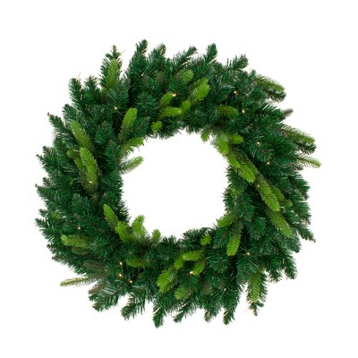 Northlight Pre-Lit Gunnison Pine Artificial Christmas Wreath - 36" - Warm White LED Lights