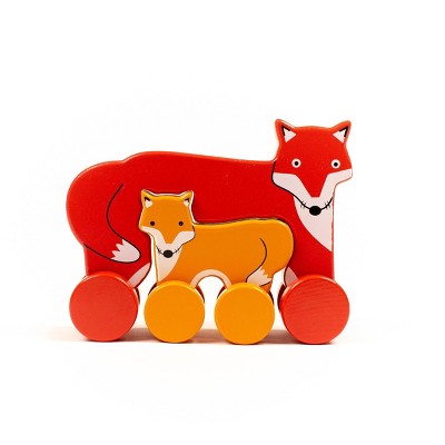 Big and Little Fox Push Toy