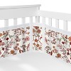 Sweet Jojo Designs Girl Crib Bedding + BreathableBaby Breathable Mesh Liner Boho Floral Wildflower Orange and Ivory 6pc - 3 of 4