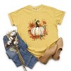 Simply Sage Market Fall Pumpkin Floral Garment Dyed Tee - 3 of 4