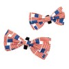 The Worthy Dog Patchwork Flag Adjustable Bow Tie Accessory - 3 of 3