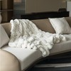 DEERLUX Luxurious 50 in. x 60 in. Rached Faux Fur Cozy Throw Blanket - Decorative Plush Blanket for Sofa and Bed - 2 of 4