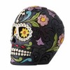 Jim Shore 3.5 Inch Black Blossom Halloween Skull Flowers Cross Figurines - 2 of 3