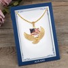 Anna-Kaci Flying Eagle with American Flag Pendant Necklace with Patriotic Gift Message Card & Envelope Jewelry Gift - 3 of 4