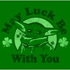 Men's Star Wars: The Mandalorian St. Patrick's Day Grogu May Luck be with You Distressed T-Shirt - image 2 of 4