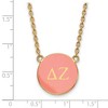 Black Bow Jewelry 14k Yellow Gold Plated Sterling Silver Delta Zeta Greek Life Necklace 18 Inch - 2 of 4