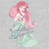 Men's The Little Mermaid Ariel Watercolor Signature  Sweatshirt - Athletic Heather - Medium - 2 of 4
