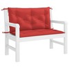 vidaXL Garden Bench Cushion Red 39.4"x(19.7"+19.7")x2.8" Oxford Fabric - 4 of 4