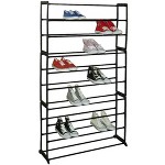 Home Basics Easy Assemble Space Saving 50 Pair Shoe Tower Multi Purpose Storage Rack Black Target