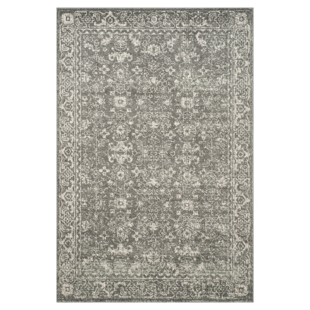 4'x6' Asteria Evoke Rug Gray/Ivory - Safavieh