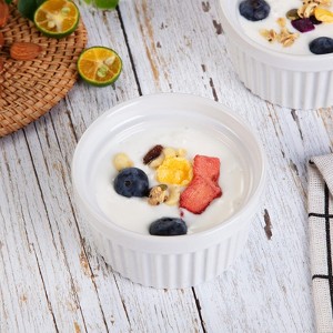Ramekins Set, 8-Piece 8 Oz Ceramic Porcelain Cups - Oven & Dishwasher Safe for Baking Creme Brulee, Souffle - 1 of 4