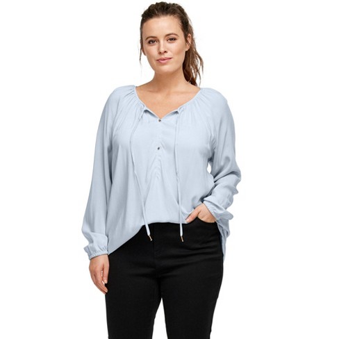 Ellos Women's Plus Size French Terry Zip Pocket Tunic