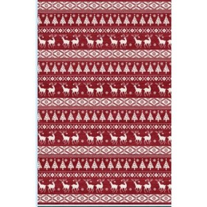 Acekool Christmas Area Rug Christmas Tree and Deer Machine Washable Indoor Carpet Rug Non Slip Accent Rug for Kitchen Living Room - 1 of 4