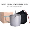 Itopfox Titanium Mug Camping Cup with Lid, Ultralight Outdoor Travel Tableware, Foldable Handle, Picnic Backpacking Trekking Portable Drinkware - 3 of 4